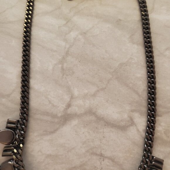 ✨ Juicy Couture Cluster Rhinestone Crystal Gunmetal Statement Necklace ✨ - Picture 10 of 12